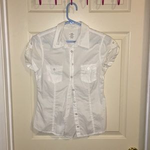 creme blouse